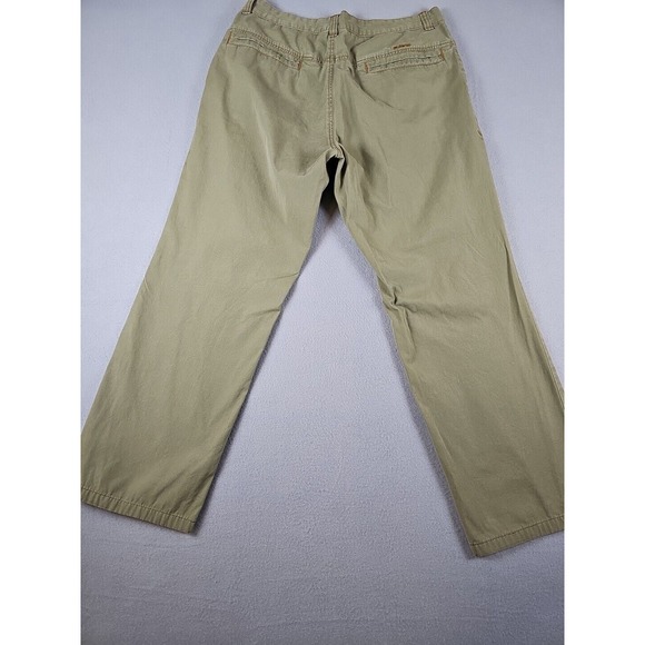 KAVU Pants Men's Size 36x29 Olive 100% Cotton Pockets Flat Front Straight Leg‎ - Picture 8 of 12